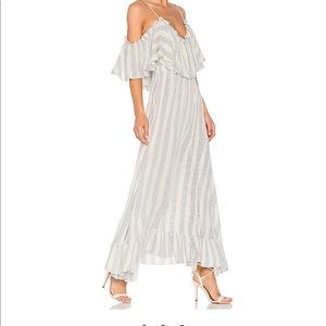 Striped Misa cold shoulder maxi dress- size small